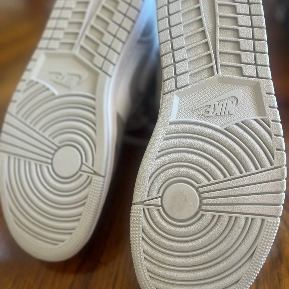 Jordan Mid-Top Sneakers in White and Light Gray